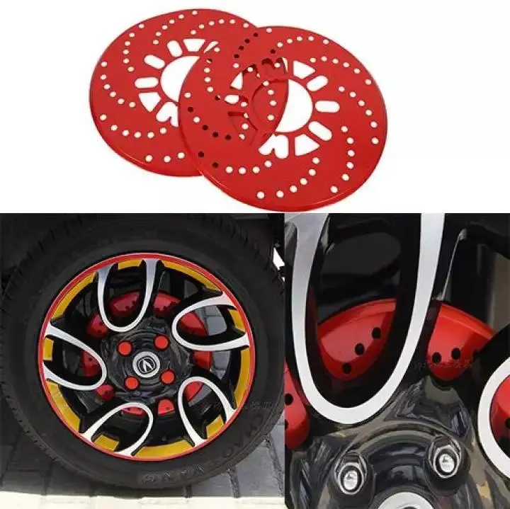 Car Styling Aluminum Disc Brake Rotor Cover Red Car Goods BD