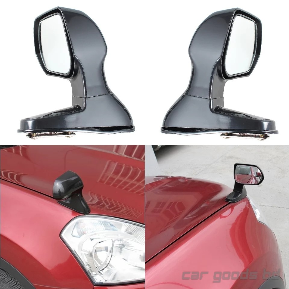 Vehicle Universal Car Blind Spot Mirror Square SideView Flat Mirror Wide Angle Rear Mirrors Side RearView Mirror-Black