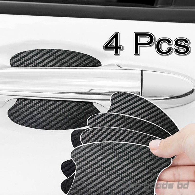 6Color 4Pcs Car Door Sticker Carbon Fiber Scratches Resistant Cover
